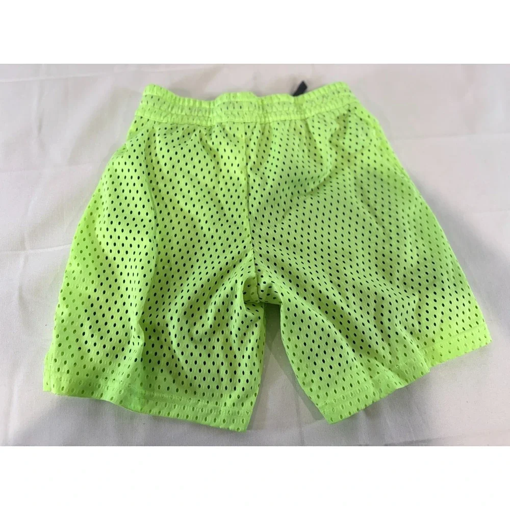 Nike Athletic Mesh Shorts Spandex Lining Lime Green DRI-FIT Youth Size Medium M